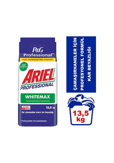 Ariel Whitemax 13,5 Kg Professional Toz Çamaşır Deterjanı Beyaz Renkler