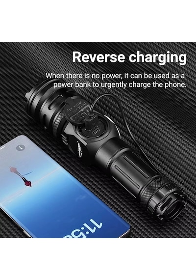 Kargo Wison Ws-6868 25watt 2500 Lümen Usb Type-c Şarjlı El Feneri Najmaddin Çok Renkli