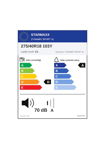 Starmaxx 275/40 R18 103Y XL Dynamix SPort Yaz Lastiği 2026
