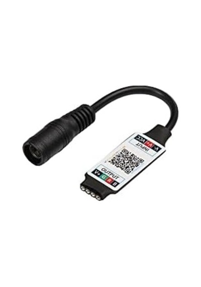 Rgb Şerit Led Kontrol Cihazları - Bluetooth, Sese Ve Müziğe Duyarlı, 24 Tuşlu - 6 Amper, 10 Metreye Kadar Rgb Şerit Led Çalıştırır 1, Bluetooth Kontrol Cihazı .
