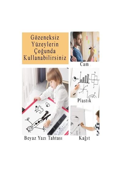 Artlantis Kırmızı Yazı Tahta Kalemi 1 Adet Kartuşlu Değişebilen Kolay Silinebilir Beyaz Yazı Tahta Kalemi Doldur Genel