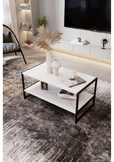 Modern & Şık Orta Sehpa Metal Çerçeve İle Dayanıklı Tasarım, Minimalist Ve Fonksiyonel, Salon ,ofis Beyaz Modern & Şık Orta Sehpa Metal Çerçeve İle Dayanıklı Tasarım, Minimalist Ve Fonksiyonel, Salon ,ofis Beyaz