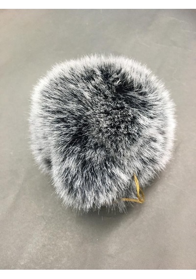 Ponpon / Yumoş Ponpon 7 Cm Siyah Kırçıllı