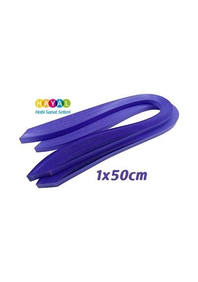 Quillingseti 1cm Quilling Kağıdı - Mor Renk 1x50cm 50'li
