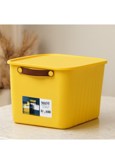 Renkli Kapaklı Plastik Organizer Kutu 15l 35x25x22 Cm