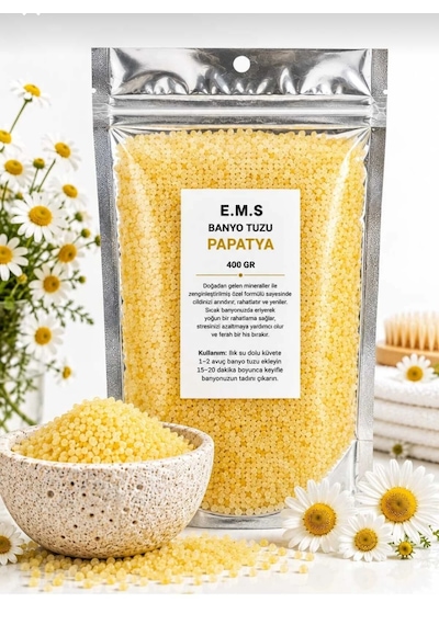400 Gr Papatya Kokulu Banyo Tuzu Küvet & Jakuzi Tuzu Manikür & Pedikür Tuzu Ayak Bakım Tuzu.