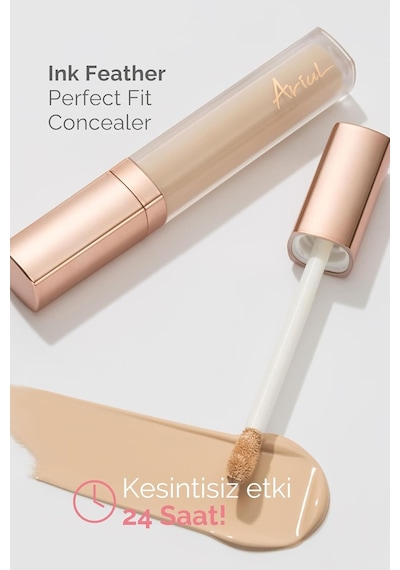 Ink Feather Perfect Fit Concealer 04 Latte - Spf30 Pa++ 24 Saat Kalıcı Çok Yönlü Kapatıcı Çok Renkli