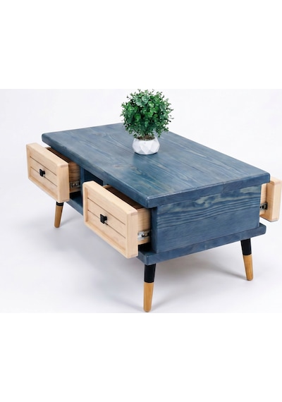 Mobenta Stria Brew: Modern Doğal Masif Orta Sehpa, 4 Çekmeceli - 110x60 Ig-bz Mavi-krem Mobenta Stria Brew: Modern Doğal Masif Orta Sehpa, 4 Çekmeceli - 110x60 Ig-bz Mavi-krem