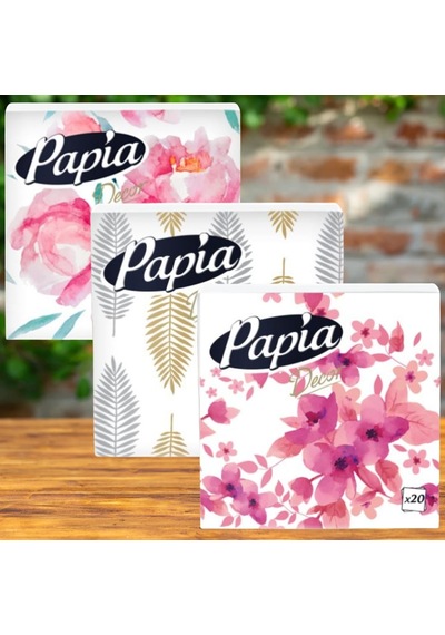 Papia Decor Peçete 20 Yaprak 3'lü