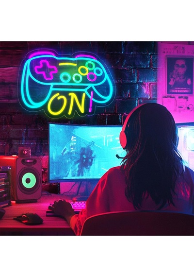 Gamer Neon Tabela Erkek Çocuk Oyun Odası Yatak Odası Duvar Dekoru, Genç Çocuklar İçin Hediyeler, Video Oyunu Erkek Diğer