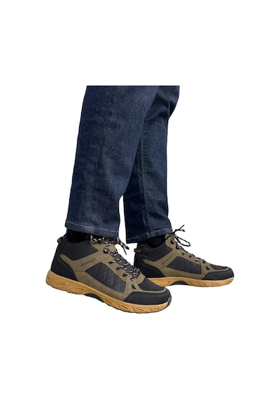 Liger Outdoor Bot Ayakkabı Kışlık Dayanıklı Sağlam Taban Bağcıklı Siyah - Vizon-siyah Siyah