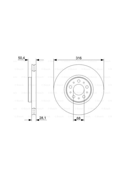 Volvo S60 2.0T 2000-2009 Bosch Ön Disk 2 Adet N11.4538