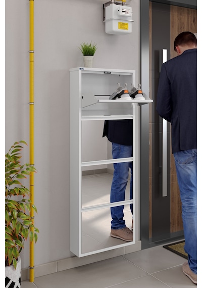Ceha 4'lü Metal Ayakkabılık Kar Beyaz/Aynalı K.AYK-4/A/P9003 Beyaz Ceha 4'lü Metal Ayakkabılık Kar Beyaz/Aynalı K.AYK-4/A/P9003 Beyaz