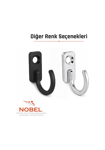 Anahtar Askısı, Metal Vestiyer Askısı, Siyah, Dolap Askılığı 5'li Set Vidalı Si Yah