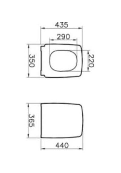 VitrA Metropole Klozet Kapağı 90-003r009 Duroplast - Üstten Sıkmalı - Yavaş Kapanır - Kolay Sök-tak - Metal Menteşeli - Beyaz Beyaz