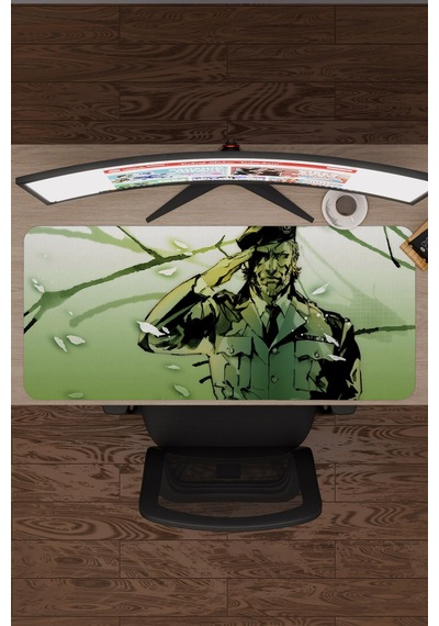 Metal Gear Solid Kaymaz Dikişli Kauçuk Oyuncu Mousepad V5 - 90x40 Xxl Gaming Mouse Pad Fare Altlığı