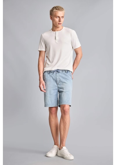 Defacto Relax Fıt Esnek Belli Jean Bermuda Şort H8869ax26smnm39 Mavi-nm39