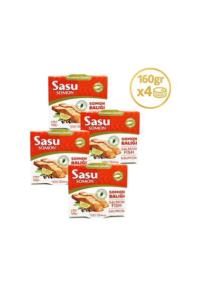 Sasu Zeytinyağlı Somon Balığı 4 x 160 G