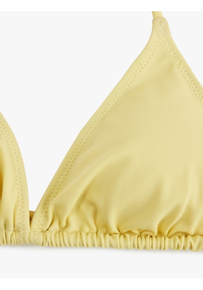 Koton Boyundan Bağlamalı Üçgen Bikini Üstü Sarı 6sak10002mm