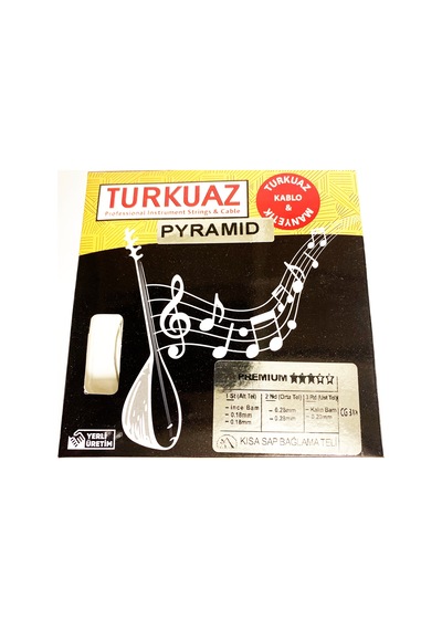 Turkuaz CG318 Pyramid Kısa Sap Bağlama Teli İpekli Bam 018 SET