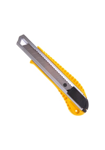 Sarı Plastik Gövde Metal Yataklı Maket Bıçağı No:18