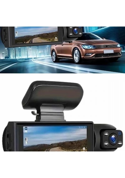 1080p Full Hd Ön Ve Arka Çift Kameralı Araç İçi Video Ve Fotoğraf Kaydedici Sürüş Kamerası