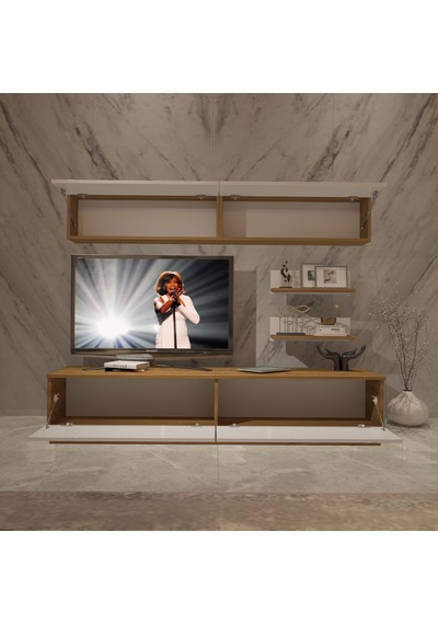 Decoraktiv Eko 5b Mdf Std Tv Ünitesi Tv Sehpası Pera - Beyaz