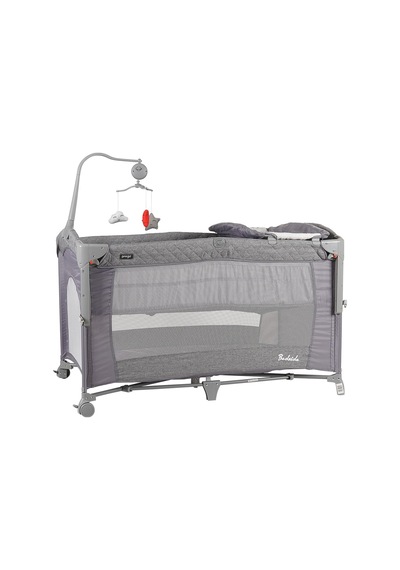Prego Bedside Anne Yanı Oyun Parkı 70x120 Cm - Gri