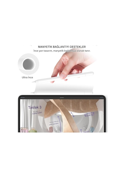 Apple Pencil Usb-c İçin Uyumlu Koruyucu Esnek Silikon Kılıf Kalem Değildir Gri