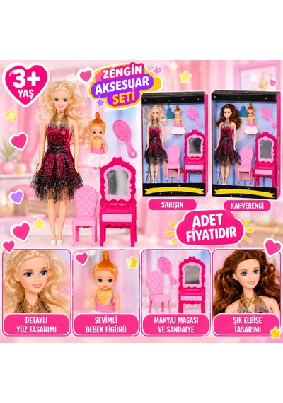 Storeşahin 02412 Anlily Makyaj Masalı Bebek / +3 Yaş Adet Fiyatıdır Shn0720 Standart