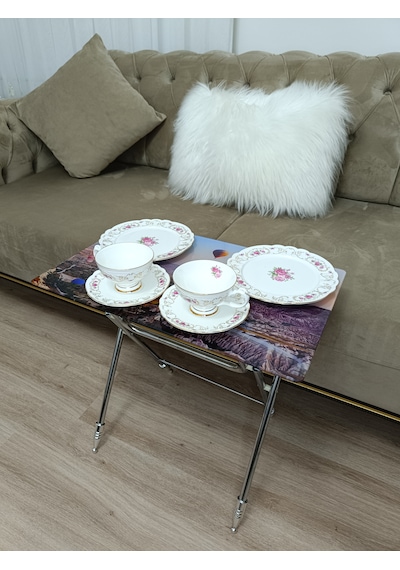 Çanta Zigon Sehpa,4'lü Sehpa, Zigon Sehpa, Camlı Sehpa -kapadokya