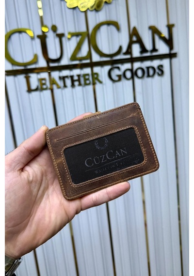 Cüzcan Jorvik Patlı Hakiki Deri Premium Kartlık Kişiye Özel İsim Baskılı Taba