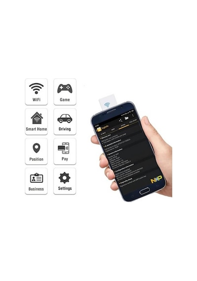Koodmax - 50 Adet Ntag215 Nfc Kart - 13.56mhz 504 Byte - 21 31mm - Yeniden Yazılabilir - Iso14443a