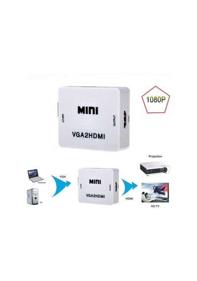 Taplin Vga To Hdmi Çevirici Dönüştürücü Adaptör