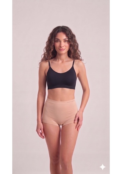 Westicgiyim İnce Askılı Dikişsiz Büstiyer Kadın Seamless Crop Top Esnek, Rahat, Günlük Kullanım Siyah