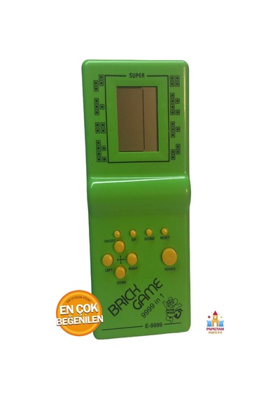 El Atarisi Tetris Brick Game Oyunlu - Yeşil Renkli Taşınabilir Konsol İle Efsanevi Oyunları Keşfedin