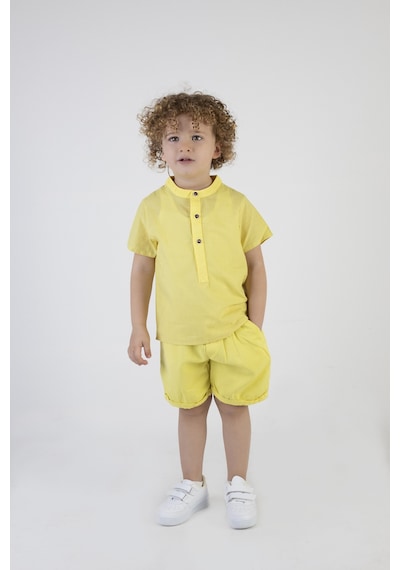 Harika Kids Erkek Çocuk Gömlek-gardin Şort Alt Üst Takım 001