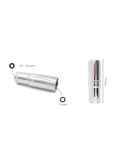 Ceta Form 15 mm 1/2” 6 Köşe Derin Lokma Anahtar C24-H15