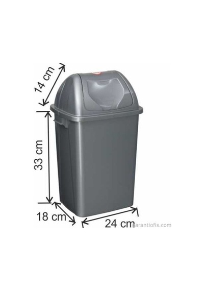 Garanti Metal 7402 Plastik Çatı Kapaklı Çöp Kovası (16 Litre)