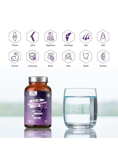 All In Tip 1 - Tip 3 Hidrolize Kolajen - Balık Kolajeni 90 Tablet