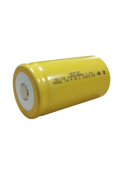 Sertec - 1.2v 4000 Mah - D Büyük Boy - Ni-cd Şarjlı Pil - Başsız / Flat Head Crchmgo