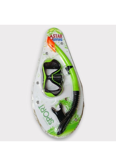 Star Diving Dalış Maskesi Ve Snorkel Yetişkin - 51715-yeşil Çok Renkli