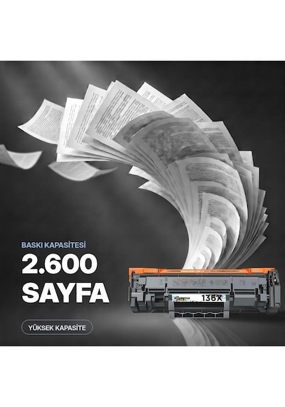 Hp Laserjet Mfp M236d Uyumlu  Toner Çipli W1360x 20'li 2.600 Sayfa