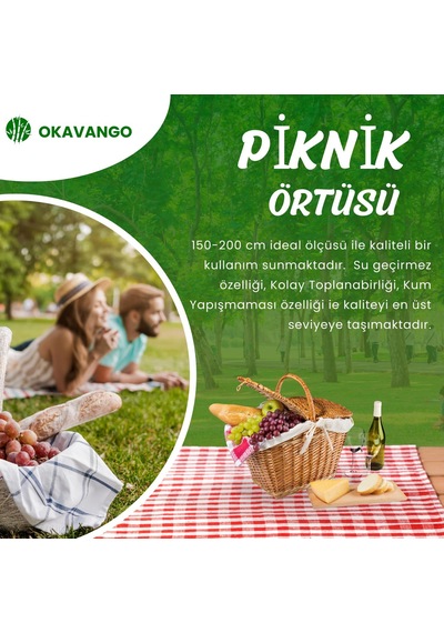 Piknik Battaniyesi, Piknik Örtüsü, Isı İzoleli Su Geçirmez Piknik Örtüsü, Taşıma Saplı Plaj Ört