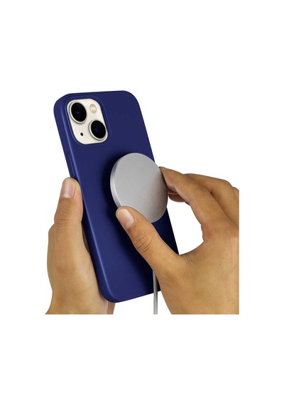 Apple Uyumlu iPhone 13 Kılıf Zore Silksafe Wireless Kapak Mavi