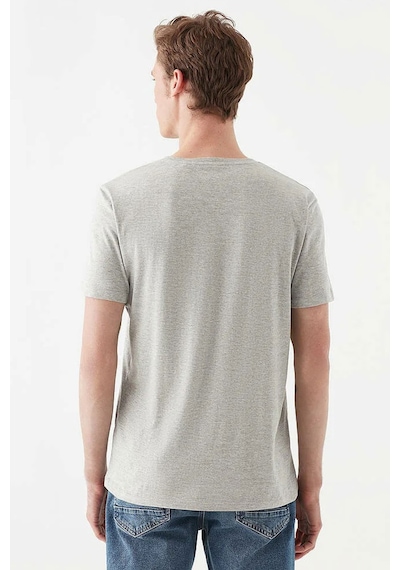 Mavi Bisiklet Yaka T-shirt Gri