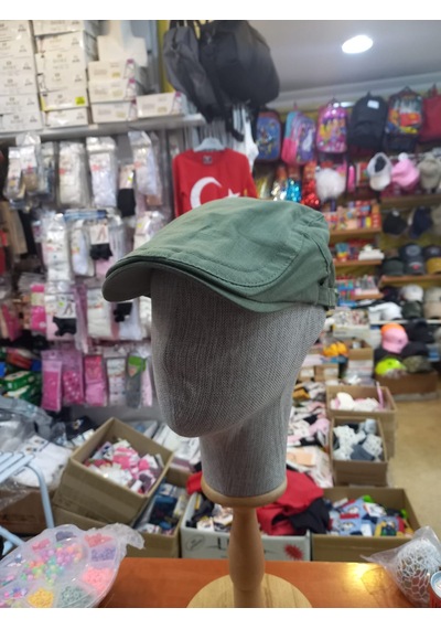 Erkek Şapka Yazlık Keten Spor Kasket - Yeşil Renk Yeşil