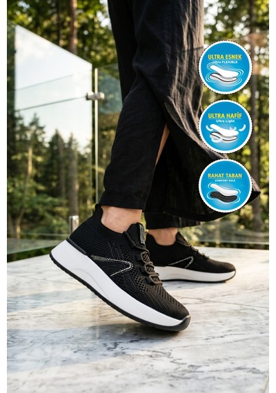Walkway 2058 G Siyah Anorak Kadın Günlük Ayakkabı