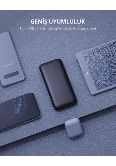 Aukey Pb-n73-bk 15w 10000 Mah Type-c Slim Powerbank - Siyah