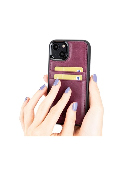 Bouletta Apple İphone 13 Uyumlu Deri Arka Kapak Fxcp Cz7